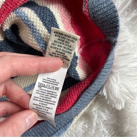 L.L. Bean | Striped Knit Cozy Cotton Sweater - Picture 7 of 9